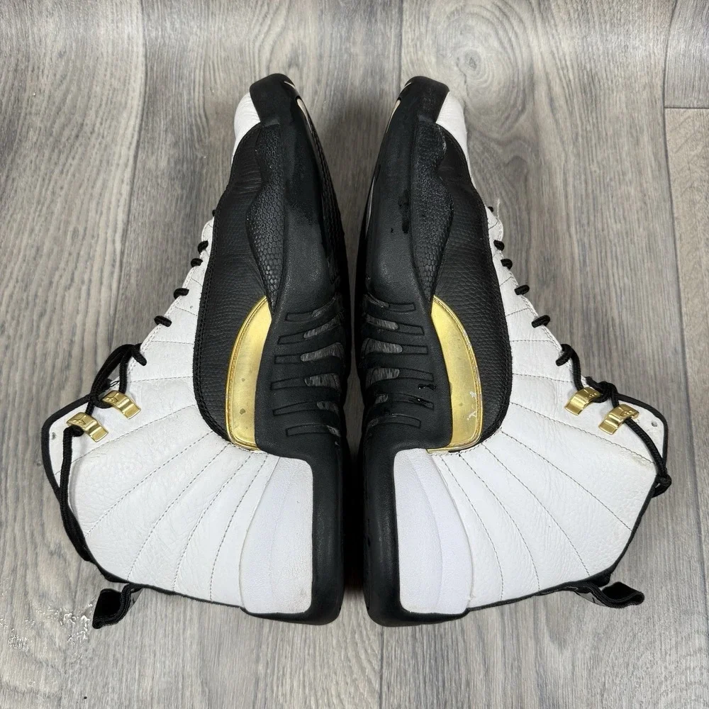 Nike Air Jordan 12 Royalty Taxi White Black Gold Men's Size 13